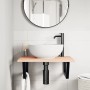 Estante de lavabo de pared de acero y madera maciza de roble by , bathroom vanities - Ref: Foro24-3302595, Price: 72,89 €, Di...