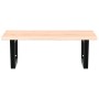 Estante de lavabo de pared de acero y madera maciza de roble by , bathroom vanities - Ref: Foro24-3302595, Price: 72,89 €, Di...
