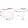 Estante de lavabo de pared de acero y madera maciza de roble by , bathroom vanities - Ref: Foro24-3302595, Price: 72,89 €, Di...