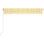 Yellow and white manual retractable awning 450x300 cm by vidaXL, Awnings - Ref: Foro24-3068918, Price: 385,25 €, Discount: %