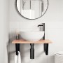 Estante de lavabo de pared de acero y madera maciza de roble von , Badezimmerwaschtische - Ref: Foro24-3302607, Preis: 85,33 ...