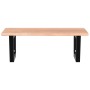 Estante de lavabo de pared de acero y madera maciza de roble von , Badezimmerwaschtische - Ref: Foro24-3302607, Preis: 85,33 ...
