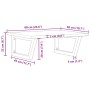 Estante de lavabo de pared de acero y madera maciza de roble von , Badezimmerwaschtische - Ref: Foro24-3302607, Preis: 85,33 ...