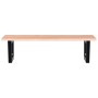 Estante de lavabo de pared de acero y madera maciza de roble by , bathroom vanities - Ref: Foro24-3302611, Price: 95,52 €, Di...