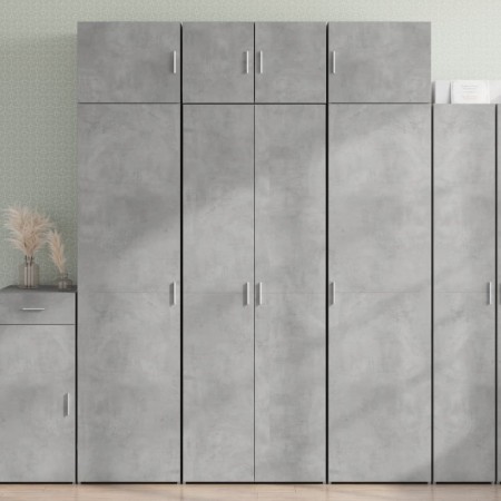 Aparador alto madera de ingeniería gris hormigón 70x42,5x185 cm by , Sideboards - Ref: Foro24-3281430, Price: 191,17 €, Disco...