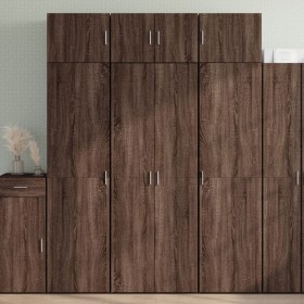 Aparador alto madera de ingeniería marrón roble 70x42,5x185 cm by , Sideboards - Ref: Foro24-3281426, Price: 196,30 €, Discou...