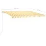 Yellow and white manual retractable awning 450x300 cm by vidaXL, Awnings - Ref: Foro24-3068918, Price: 385,25 €, Discount: %