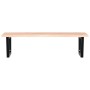 Estante de lavabo de pared de acero y madera maciza de roble de , Tocadores de baño - Ref: Foro24-3302639, Precio: 114,18 €, ...