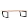 Estante de lavabo de pared de acero y madera maciza de roble de , Tocadores de baño - Ref: Foro24-3302639, Precio: 114,18 €, ...