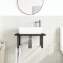 Estante de lavabo de pared de acero y madera maciza de roble von , Badezimmerwaschtische - Ref: Foro24-3302653, Preis: 76,38 ...