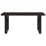 Estante de lavabo de pared de acero y madera maciza de roble von , Badezimmerwaschtische - Ref: Foro24-3302653, Preis: 76,38 ...