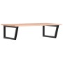 Estante de lavabo de pared de acero y madera maciza de roble de , Tocadores de baño - Ref: Foro24-3302651, Precio: 100,31 €, ...