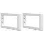 Estante de lavabo de pared acero y madera maciza de acacia von , Badezimmerwaschtische - Ref: Foro24-3302716, Preis: 74,16 €,...