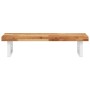 Estante de lavabo de pared acero y madera maciza de acacia von , Badezimmerwaschtische - Ref: Foro24-3302740, Preis: 95,21 €,...