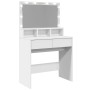 Tocador con luces LED blanco 80x41x134,5 cm de , Tocadores para dormitorios - Ref: Foro24-848185, Precio: 149,75 €, Descuento: %