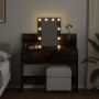 Tocador con luces LED color roble ahumado 100x40x130 cm by , Bedroom Dressers - Ref: Foro24-848203, Price: 135,47 €, Discount: %