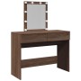 Tocador con LED marrón roble 100x40x130 cm by , Bedroom Dressers - Ref: Foro24-848198, Price: 143,55 €, Discount: %