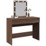 Tocador con LED marrón roble 100x40x130 cm by , Bedroom Dressers - Ref: Foro24-848198, Price: 143,55 €, Discount: %