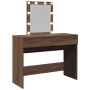 Tocador con LED marrón roble 100x40x130 cm by , Bedroom Dressers - Ref: Foro24-848198, Price: 143,55 €, Discount: %