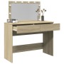 Tocador con luces LED color roble Sonoma 100x40x120 cm de , Tocadores para dormitorios - Ref: Foro24-848208, Precio: 156,70 €...