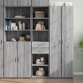 Aparador de madera de ingeniería gris Sonoma 45x42,5x185 cm de , Aparadores - Ref: Foro24-3281453, Precio: 115,39 €, Descuent...