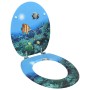 Asiento de inodoro con tapa MDF diseño de fondo submarino by , Toilet and bidet seats - Ref: Foro24-146909, Price: 45,33 €, D...