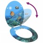 Asiento de inodoro con tapa MDF diseño de fondo submarino by , Toilet and bidet seats - Ref: Foro24-146909, Price: 45,33 €, D...