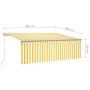 Manual retractable awning with yellow and white striped 4x3 m. by vidaXL, Awnings - Ref: Foro24-3069418, Price: 336,10 €, Dis...