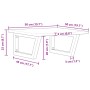 Estante de lavabo de pared acero y madera maciza de acacia von , Badezimmerwaschtische - Ref: Foro24-3302763, Preis: 63,51 €,...