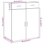 Aparador de madera contrachapada gris hormigón 80x42,5x93 cm von , Sideboards - Ref: Foro24-3281472, Preis: 146,85 €, Rabatt: %