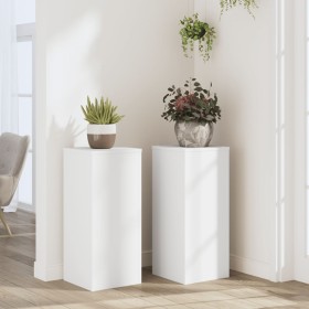Soportes de plantas 2 uds madera ingeniería blanco 30x30x70 cm von , Topfständer - Ref: Foro24-852924, Preis: 71,03 €, Rabatt: %