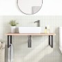 Estante de lavabo de pared de acero y madera maciza de roble by , bathroom vanities - Ref: Foro24-3302465, Price: 133,03 €, D...