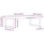 Estante de lavabo de pared de acero y madera maciza de roble by , bathroom vanities - Ref: Foro24-3302465, Price: 133,03 €, D...