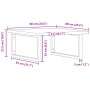 Estante de lavabo de pared de acero y madera maciza de haya von , Badezimmerwaschtische - Ref: Foro24-3302501, Preis: 87,74 €...