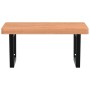 Estante de lavabo de pared de acero y madera maciza de haya von , Badezimmerwaschtische - Ref: Foro24-3302515, Preis: 113,89 ...