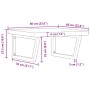 Estante de lavabo de pared de acero y madera maciza de haya von , Badezimmerwaschtische - Ref: Foro24-3302515, Preis: 113,89 ...
