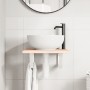 Estante de lavabo de pared de acero y madera maciza de roble by , bathroom vanities - Ref: Foro24-3302534, Price: 57,93 €, Di...