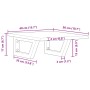 Estante de lavabo de pared de acero y madera maciza de roble by , bathroom vanities - Ref: Foro24-3302534, Price: 57,93 €, Di...