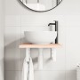 Estante de lavabo de pared de acero y madera maciza de roble von , Badezimmerwaschtische - Ref: Foro24-3302536, Preis: 64,17 ...