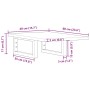Estante de lavabo de pared de acero y madera maciza de roble von , Badezimmerwaschtische - Ref: Foro24-3302536, Preis: 64,17 ...