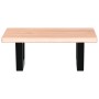 Estante de lavabo de pared de acero y madera maciza de roble von , Badezimmerwaschtische - Ref: Foro24-3302555, Preis: 80,10 ...