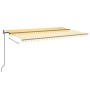 Automatische Markise LED-Windsensor gelb weiß 500x300cm von vidaXL, Markisen - Ref: Foro24-3069153, Preis: 531,34 €, Rabatt: %