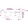 Estante de lavabo de pared de acero y madera maciza de roble von , Badezimmerwaschtische - Ref: Foro24-3302555, Preis: 80,10 ...