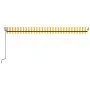 Toldo automático LED sensor de viento amarillo blanco 500x300cm de vidaXL, Toldos - Ref: Foro24-3069153, Precio: 618,75 €, De...