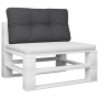 Cojín para sofá de palets de tela negro 80x40x12 cm by , Cushions for chairs and sofas - Ref: Foro24-360608, Price: 28,16 €, ...