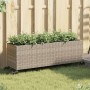 Jardinera con ruedas y 3 maceteros ratán PE gris 107x32x38 cm von , Töpfe und Pflanzgefäße - Ref: Foro24-366421, Preis: 70,91...