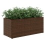 Jardinera con 2 maceteros ratán sintético marrón 72x30x32 cm von , Töpfe und Pflanzgefäße - Ref: Foro24-366423, Preis: 46,57 ...