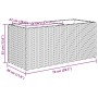 Jardinera con 2 maceteros ratán sintético marrón 72x30x32 cm von , Töpfe und Pflanzgefäße - Ref: Foro24-366423, Preis: 46,57 ...