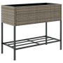 Jardinera con estante ratán sintético gris von , Töpfe und Pflanzgefäße - Ref: Foro24-366386, Preis: 84,85 €, Rabatt: %