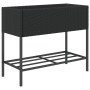 Jardinera con estante ratán sintético negro von , Töpfe und Pflanzgefäße - Ref: Foro24-366384, Preis: 85,63 €, Rabatt: %